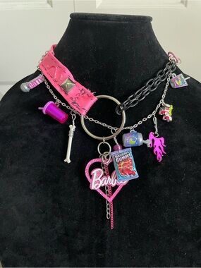 Hot Pink Dolly Choker